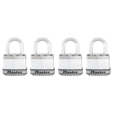 Master Lock Master Lock Magnum 1-3/4 in. W Stainless Steel Ball Bearing Locking Weather-Resistant Padlock, PK4 M1XQHC